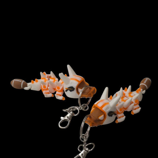 Haltom High School Articulated Mini Dragon Football Themed Keychain