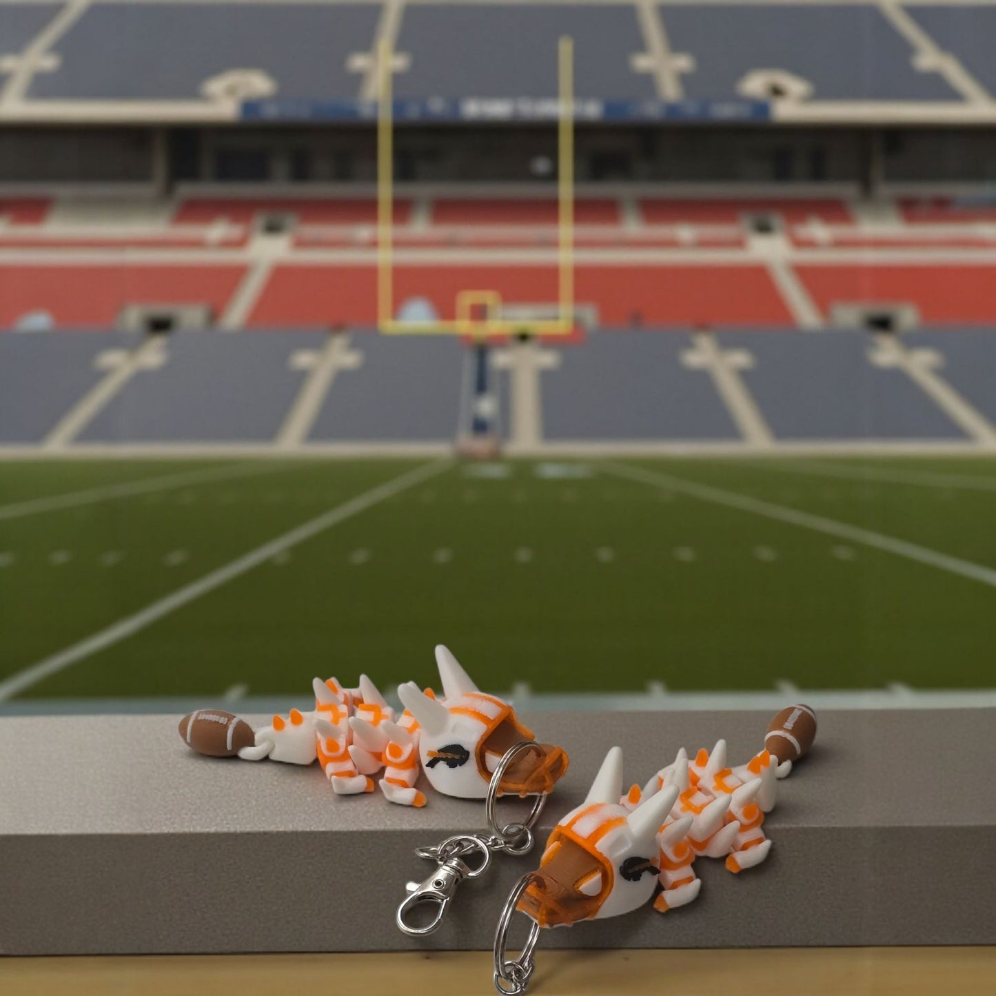 Haltom High School Articulated Mini Dragon Football Themed Keychain