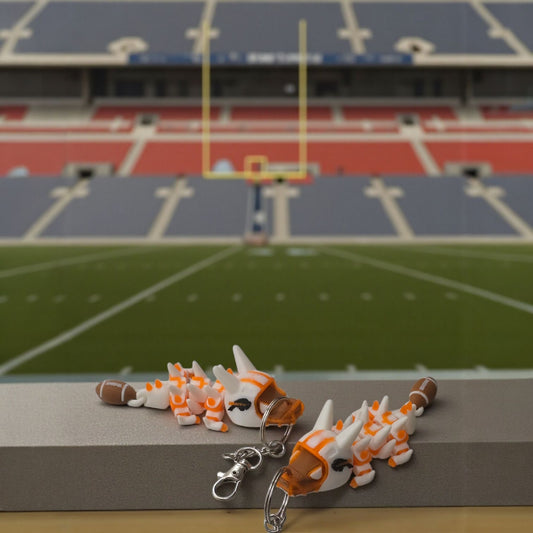 Haltom High School Articulated Mini Dragon Football Themed Keychain